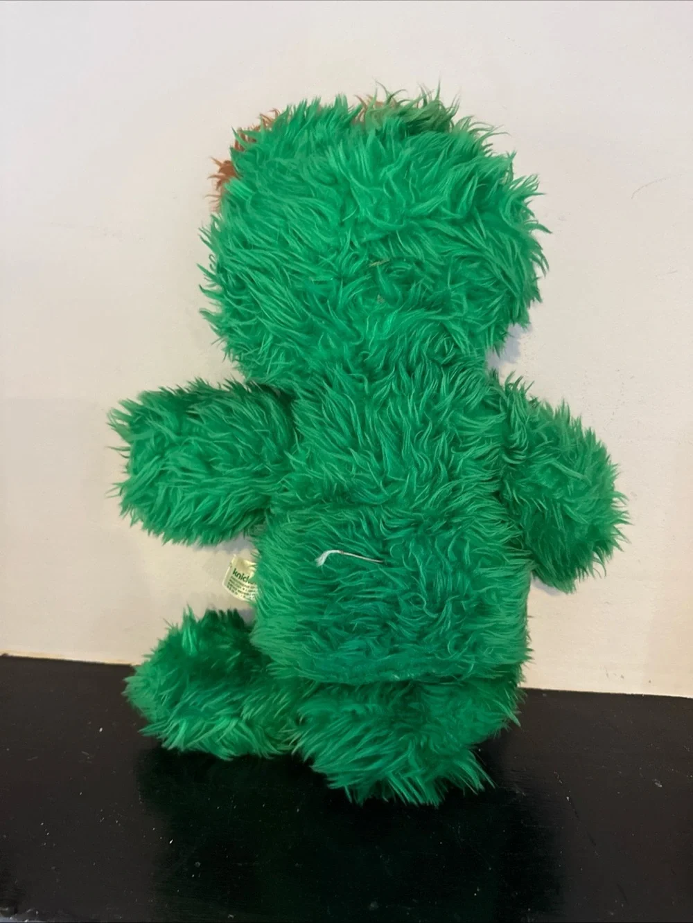 Vintage Green Fuzzy Monster Plush Toy - Kids Stuffed Character